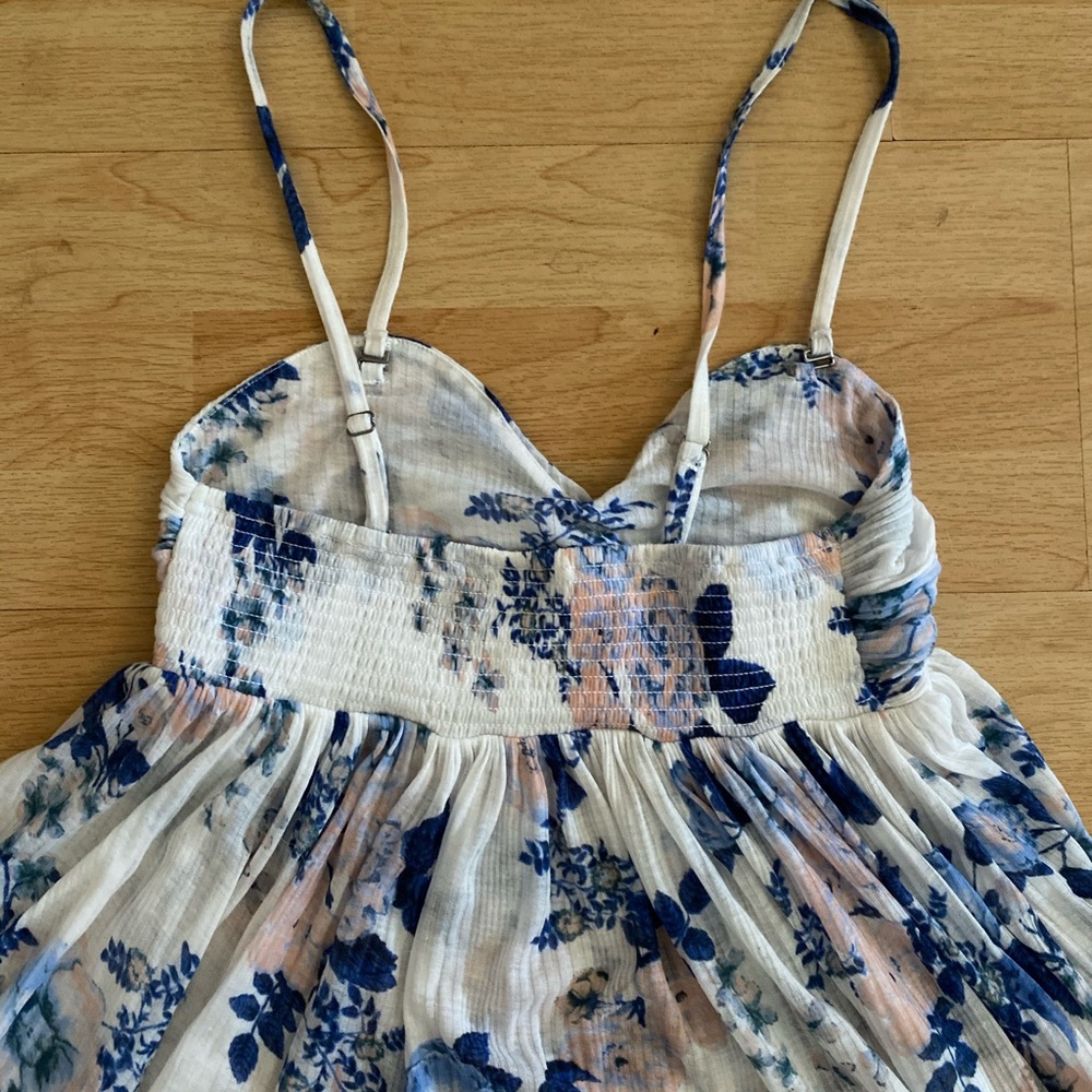 Free People white floral tunic top - Picture 5 of 8